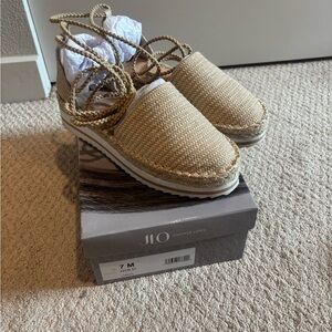 Jennifer Lopez Tan Espadrille Flats